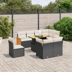 Set de sofás de jardín 8 piezas y cojines ratán sintético negro de , Conjuntos de jardín - Ref: Foro24-3274052, Precio: 606,0...