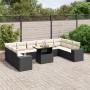 Set de sofás de jardín 11 pzas y cojines ratán sintético negro de , Conjuntos de jardín - Ref: Foro24-3272806, Precio: 650,74...