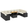 Set de sofás de jardín 11 pzas y cojines ratán sintético negro de , Conjuntos de jardín - Ref: Foro24-3272806, Precio: 650,74...