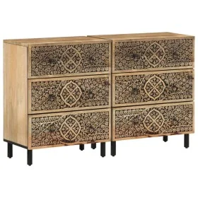 Aparador 2 piezas madera maciza de mango 60x33x75 cm de , Aparadores - Ref: Foro24-3206305, Precio: 332,31 €, Descuento: %