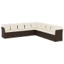 Set de sofás de jardín 9 pzas y cojines ratán sintético marrón de , Conjuntos de jardín - Ref: Foro24-3249622, Precio: 593,44...