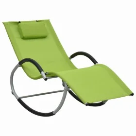 Tumbona con almohada textileno verde de vidaXL, Tumbonas - Ref: Foro24-47791, Precio: 93,58 €, Descuento: %