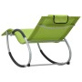 Tumbona con almohada textileno verde de vidaXL, Tumbonas - Ref: Foro24-47791, Precio: 95,05 €, Descuento: %