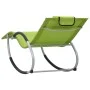 Tumbona con almohada textileno verde de vidaXL, Tumbonas - Ref: Foro24-47791, Precio: 93,58 €, Descuento: %