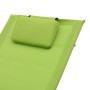 Tumbona con almohada textileno verde de vidaXL, Tumbonas - Ref: Foro24-47791, Precio: 95,05 €, Descuento: %