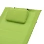 Tumbona con almohada textileno verde de vidaXL, Tumbonas - Ref: Foro24-47791, Precio: 93,58 €, Descuento: %