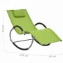 Tumbona con almohada textileno verde de vidaXL, Tumbonas - Ref: Foro24-47791, Precio: 93,58 €, Descuento: %
