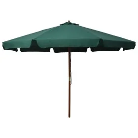 Sombrilla de jardín con palo de madera verde 330 cm de vidaXL, Sombrillas - Ref: Foro24-47213, Precio: 143,05 €, Descuento: %