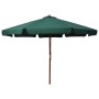 Sombrilla de jardín con palo de madera verde 330 cm de vidaXL, Sombrillas - Ref: Foro24-47213, Precio: 152,63 €, Descuento: %
