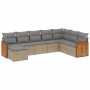 Juego de sofás de jardín con cojines beige 8 pzas ratán PE de , Conjuntos de jardín - Ref: Foro24-3227928, Precio: 462,07 €, ...