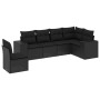 Set de sofás de jardín 6 piezas y cojines ratán sintético negro de , Conjuntos de jardín - Ref: Foro24-3254962, Precio: 426,5...
