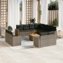 Set de sofás de jardín 12 pzas con cojines ratán sintético gris de , Conjuntos de jardín - Ref: Foro24-3256718, Precio: 844,7...