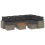 Set de sofás de jardín 10 pzas con cojines ratán sintético gris de , Conjuntos de jardín - Ref: Foro24-3256739, Precio: 582,6...