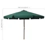 Sombrilla de jardín con palo de madera verde 330 cm de vidaXL, Sombrillas - Ref: Foro24-47213, Precio: 143,05 €, Descuento: %