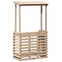 Mesa de bar de jardín con techo madera maciza 112,5x57x195,5 cm de , Mesas de jardín - Ref: Foro24-832534, Precio: 188,49 €, ...