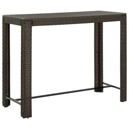 Mesa alta de jardín ratán sintético marrón 140,5x60,5x110,5 cm de vidaXL, Mesas de jardín - Ref: Foro24-45876, Precio: 93,57 ...