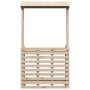 Mesa de bar de jardín con techo madera maciza 112,5x57x195,5 cm de , Mesas de jardín - Ref: Foro24-832534, Precio: 188,49 €, ...