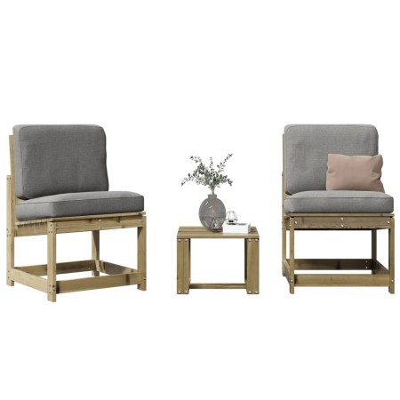 Juego de muebles de jardín 3 pzas madera de pino impregnada de , Sillas de jardín - Ref: Foro24-832624, Precio: 93,27 €, Desc...