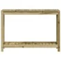 Mesa plantación con estante madera pino impregnada 108x35x75 cm de , Soportes para macetas - Ref: Foro24-832396, Precio: 84,7...