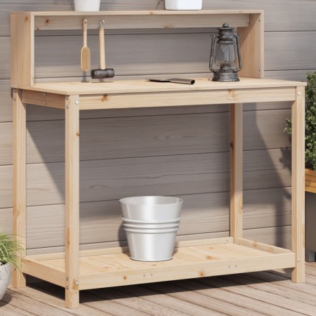 Mesa de plantación con estantes madera pino 108x50x109,5 cm de , Soportes para macetas - Ref: Foro24-832412, Precio: 83,85 €,...