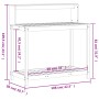 Mesa de plantación con estantes madera pino 108x50x109,5 cm de , Soportes para macetas - Ref: Foro24-832412, Precio: 83,85 €,...