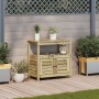 Mesa plantación con estantes madera impregnada 82,5x45x81 cm de , Soportes para macetas - Ref: Foro24-832431, Precio: 144,52 ...