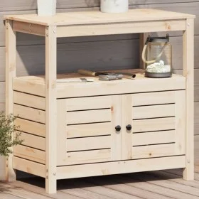 Mesa de plantación con estantes madera maciza pino 82,5x45x81cm de , Soportes para macetas - Ref: Foro24-832427, Precio: 116,...