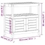 Mesa de plantación con estantes madera maciza pino 82,5x45x81cm de , Soportes para macetas - Ref: Foro24-832427, Precio: 116,...