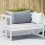 Banco sofá de jardín extensible madera maciza de pino blanco de , Bancos de jardín - Ref: Foro24-832611, Precio: 125,25 €, De...