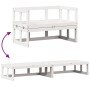 Banco sofá de jardín extensible madera maciza de pino blanco de , Bancos de jardín - Ref: Foro24-832611, Precio: 125,25 €, De...