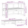 Banco sofá de jardín extensible madera maciza de pino blanco de , Bancos de jardín - Ref: Foro24-832611, Precio: 125,25 €, De...