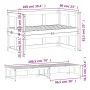Banco sofá de jardín extensible madera maciza Douglas de , Bancos de jardín - Ref: Foro24-832613, Precio: 147,57 €, Descuento: %