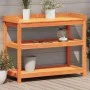 Mesa plantación con estantes madera pino marrón 108x45x86,5 cm de , Soportes para macetas - Ref: Foro24-844639, Precio: 109,3...