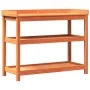 Mesa plantación con estantes madera pino marrón 108x45x86,5 cm de , Soportes para macetas - Ref: Foro24-844639, Precio: 109,3...