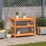 Mesa plantación con estantes madera pino marrón 108x45x86,5 cm de , Soportes para macetas - Ref: Foro24-844639, Precio: 109,3...