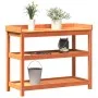 Mesa plantación con estantes madera pino marrón 108x45x86,5 cm de , Soportes para macetas - Ref: Foro24-844639, Precio: 109,3...