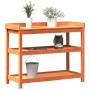 Mesa plantación con estantes madera pino marrón 108x45x86,5 cm de , Soportes para macetas - Ref: Foro24-844639, Precio: 134,6...