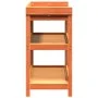 Mesa plantación con estantes madera pino marrón 108x45x86,5 cm de , Soportes para macetas - Ref: Foro24-844639, Precio: 109,3...