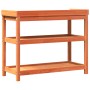Mesa plantación con estantes madera pino marrón 108x45x86,5 cm de , Soportes para macetas - Ref: Foro24-844639, Precio: 134,6...