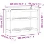 Mesa plantación con estantes madera pino marrón 108x45x86,5 cm de , Soportes para macetas - Ref: Foro24-844639, Precio: 109,3...