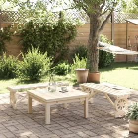 Bancos de jardín 2 unidades madera maciza de abeto de , Sillas de jardín - Ref: Foro24-3207135, Precio: 193,53 €, Descuento: %