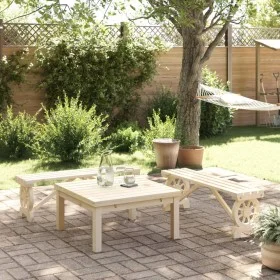 Garden benches 2 units solid fir wood by , Garden chairs - Ref: Foro24-3207135, Price: 203,13 €, Discount: %