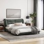 Estructura de cama con luces LED tela gris oscuro 160x200 cm de , Camas y somieres - Ref: Foro24-3213712, Precio: 265,14 €, D...
