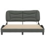 Estructura de cama con luces LED tela gris oscuro 160x200 cm de , Camas y somieres - Ref: Foro24-3213712, Precio: 265,14 €, D...