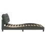 Estructura de cama con luces LED tela gris oscuro 160x200 cm de , Camas y somieres - Ref: Foro24-3213712, Precio: 265,14 €, D...