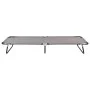 Tumbona plegable acero gris de vidaXL, Tumbonas - Ref: Foro24-47757, Precio: 74,16 €, Descuento: %