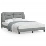Estructura de cama con luces LED tela gris claro 140x200 cm de , Camas y somieres - Ref: Foro24-3213704, Precio: 236,54 €, De...