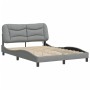 Estructura de cama con luces LED tela gris claro 140x200 cm de , Camas y somieres - Ref: Foro24-3213704, Precio: 236,54 €, De...