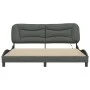 Bed frame with LED lights dark gray fabric 180x200 cm by , Beds and slatted bases - Ref: Foro24-3213719, Price: 270,30 €, Dis...
