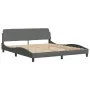 Bed frame with LED lights dark gray fabric 180x200 cm by , Beds and slatted bases - Ref: Foro24-3213719, Price: 270,30 €, Dis...